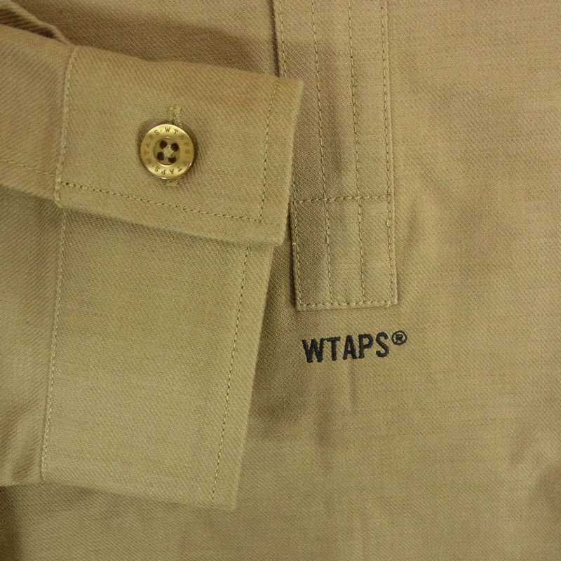 WTAPS 21AW 212GWDT-SHM01 FALCONER LS COTTON.SERGE フーデッド ハーフボタン プルオーバーシャツ 長袖 買取実績 画像