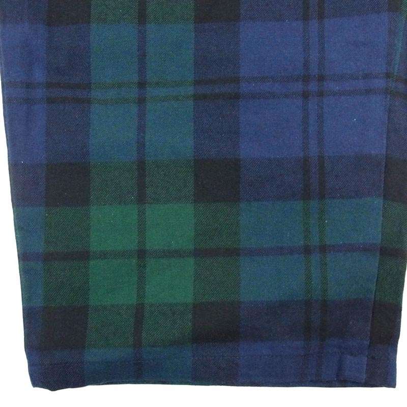 WTAPS 22AW 222TQDT-PTM02 SEAGULL TROUSERS FLANNEL シーガル トラウザーズ フランネル タータンチェック トラウザーズ イージー パンツ ロゴシールド 刺繍 買取実績 画像