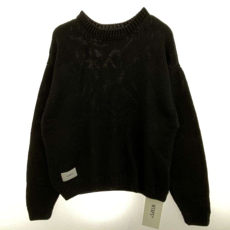 WTAPS 23AW 232MADT-KNM04 CREW NECK 01 / SWEATER / POLY. T-ROCK ロゴ刺繍 クルーネック ニット セーター 買取実績 画像