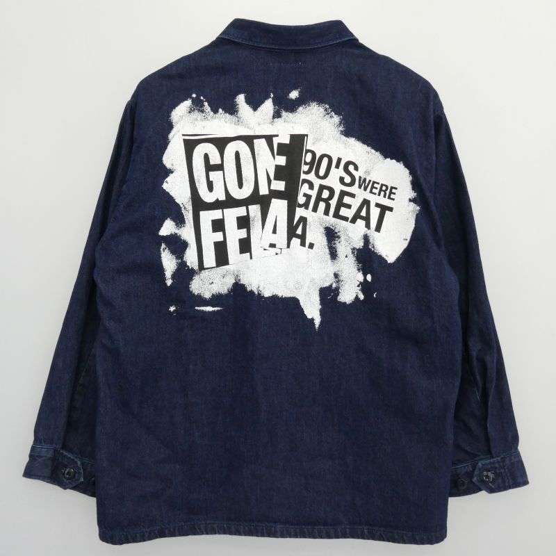 WTAPS 23SS 231WVDT-SHM02 JMOD LS COTTON DENIM PASTHG バックペイントデザイン インデイゴ デニム カバーオール ジャケット 買取実績 画像