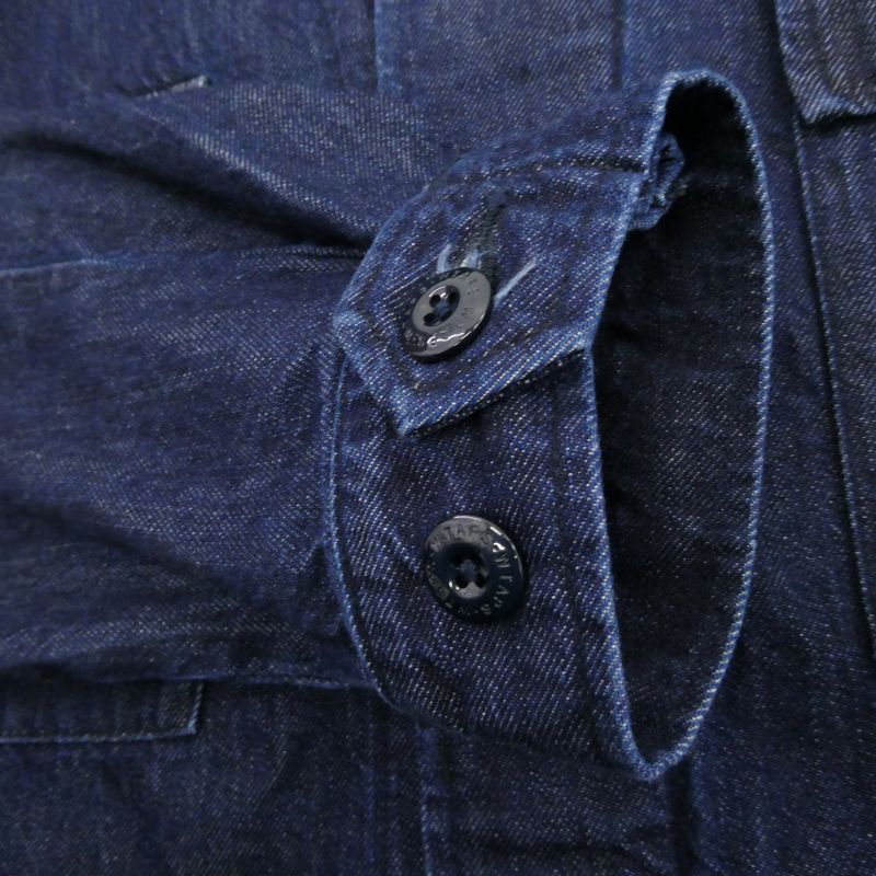 WTAPS 23SS 231WVDT-SHM02 JMOD LS COTTON DENIM PASTHG バックペイントデザイン インデイゴ デニム カバーオール ジャケット 買取実績 画像