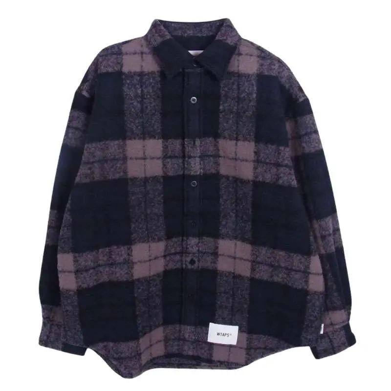WTAPS 25AW 252TQDT-SHM04 TXT 02 LS WONY TWEED TEXTILE OF Charcoal