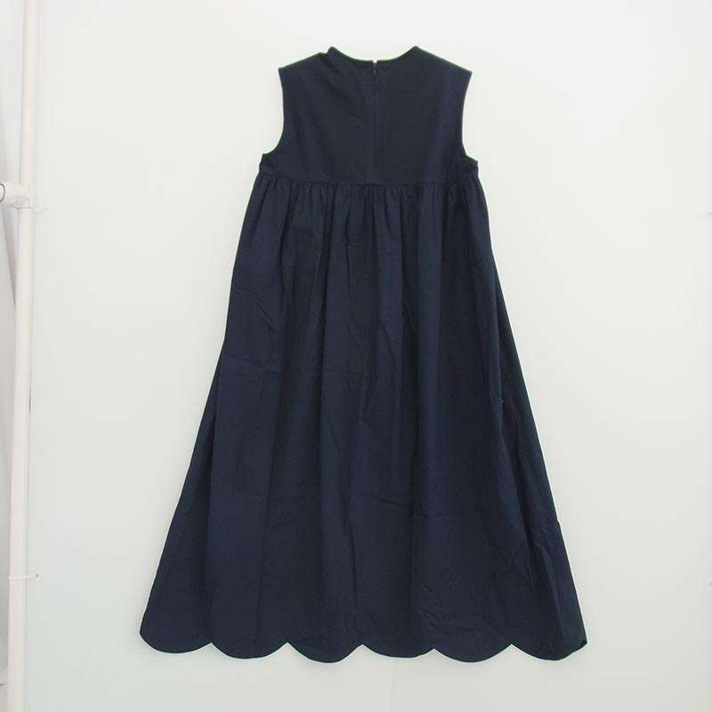 ヨーコチャン YCD-220-584 Hem Scallop Cotton Dress ヘムスカラップ ドレス ノースリーブ ワンピース ブラック 買取実績 画像