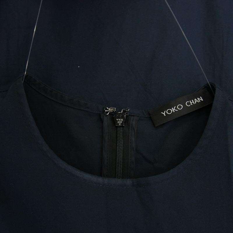 ヨーコチャン YCD-220-584 Hem Scallop Cotton Dress ヘムスカラップ ドレス ノースリーブ ワンピース ブラック 買取実績 画像