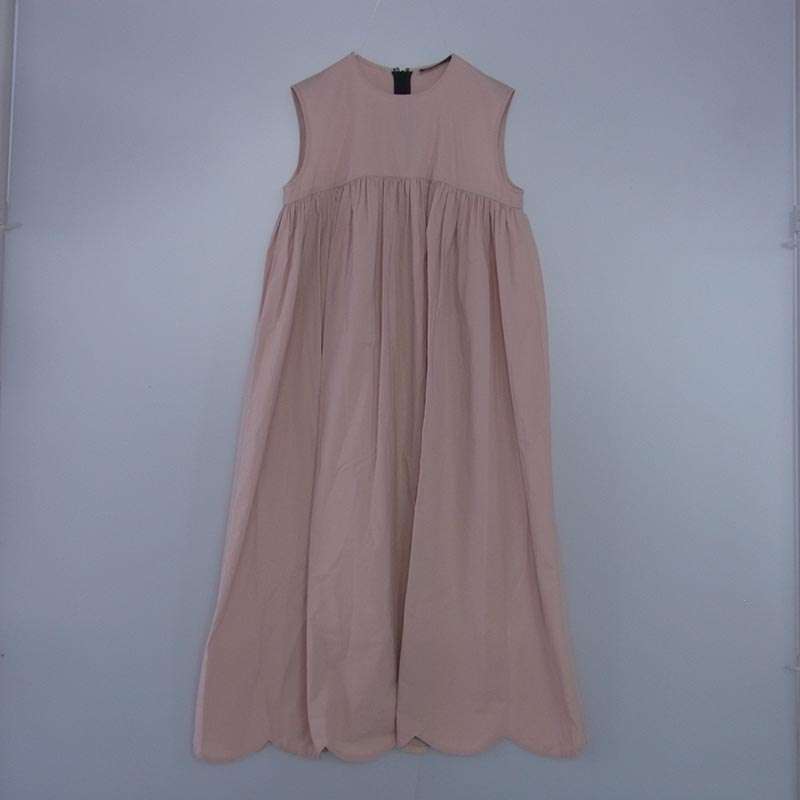 ヨーコチャン YCD-220-584 Hem Scallop Cotton Dress ヘムスカラップ ドレス ノースリーブ ワンピース 買取実績 画像