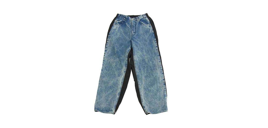 ssstein シュタイン ST.782 コンビネーション 異素材切替 ドッキング 再構築 ブリーチ デニム ナイロン パンツ 買取実績