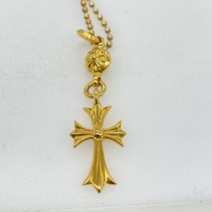 CHROME HEARTS クロムハーツ（原本有） 22K 1BT TNY CH CRS 1ボールタイニー CH クロス チャーム ペンダントトップ ゴールド ボールチェーンネックレス ゴールド系の買取実績画像2