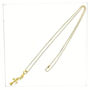 CHROME HEARTS クロムハーツ（原本有） 22K 1BT TNY CH CRS 1ボールタイニー CH クロス チャーム ペンダントトップ ゴールド ボールチェーンネックレス ゴールド系の買取実績画像3