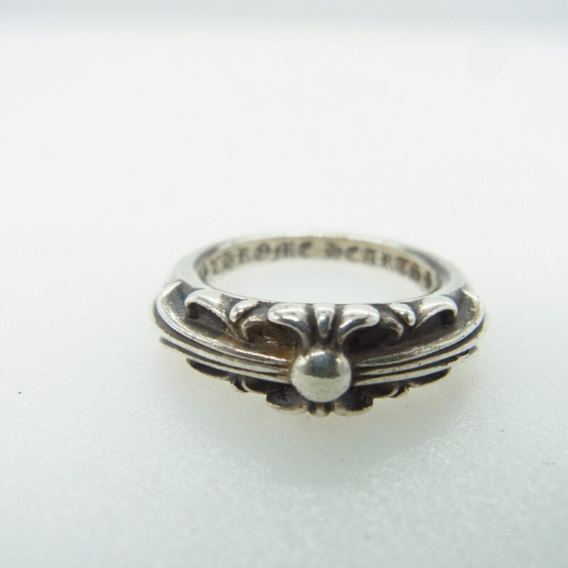 CHROME HEARTS クロムハーツ（原本無） BABY CLASSIC ベイビークラシックフローラルクロスリング シルバー系 9号 9号の買取実績画像1