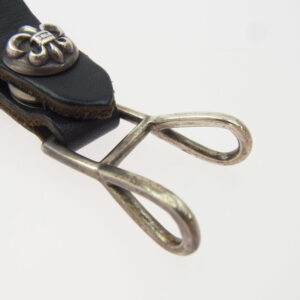 CHROME HEARTS クロムハーツ（原本無） BELT LOOP BSフレア ボタンレザー ベルト ループ ブラック系の買取実績画像3