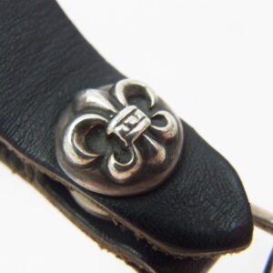 CHROME HEARTS クロムハーツ（原本無） BELT LOOP BSフレア ボタンレザー ベルト ループ ブラック系の買取実績画像4
