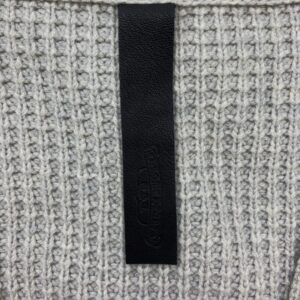 CHROME HEARTS クロムハーツ（原本無） Y NOT レザークロスパッチ付き カシミヤ100% シルバーボタン ニット カーディガン グレー系の買取実績画像3