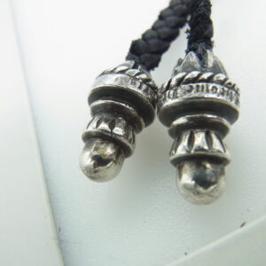 CHROME HEARTS クロムハーツ（原本無） LEATHER BRAID BOLO レザーブレイド ボロチップ ネックレス ブラック系 シルバー系の買取実績画像2