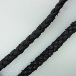 CHROME HEARTS クロムハーツ（原本無） LEATHER BRAID BOLO レザーブレイド ボロチップ ネックレス ブラック系 シルバー系の買取実績画像4
