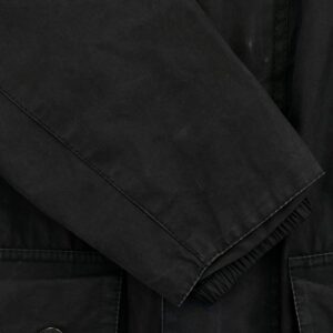 Barbour バブアー 4103174 英国製 SL BORDER スリムフィット ボーダー ワックス コットン ロング ジャケット ブラック系の買取実績画像4