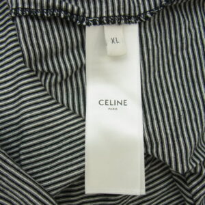 CELINE セリーヌ 2X45M878Y CELINE PARIS ロゴ ボーダー 半袖 Tシャツ カットソー ブラック系 ホワイト系の買取実績画像4