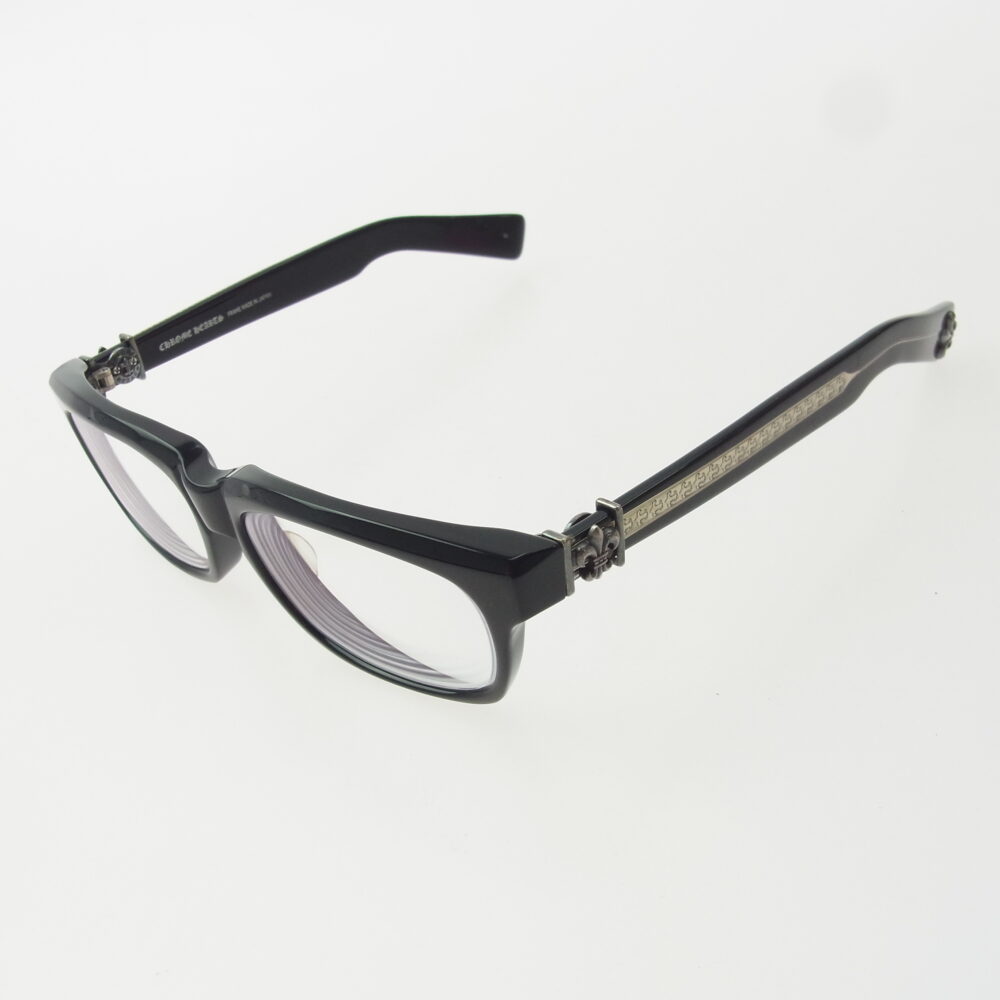 CHROME HEARTS クロムハーツ(原本無) 純正レザーアイウェアケース付属 SPLAT-A 55□17-143 BSフレアテンプル 度入り アイウェア 眼鏡 ブラック系 55□17-143 55□17-143の買取実績画像2