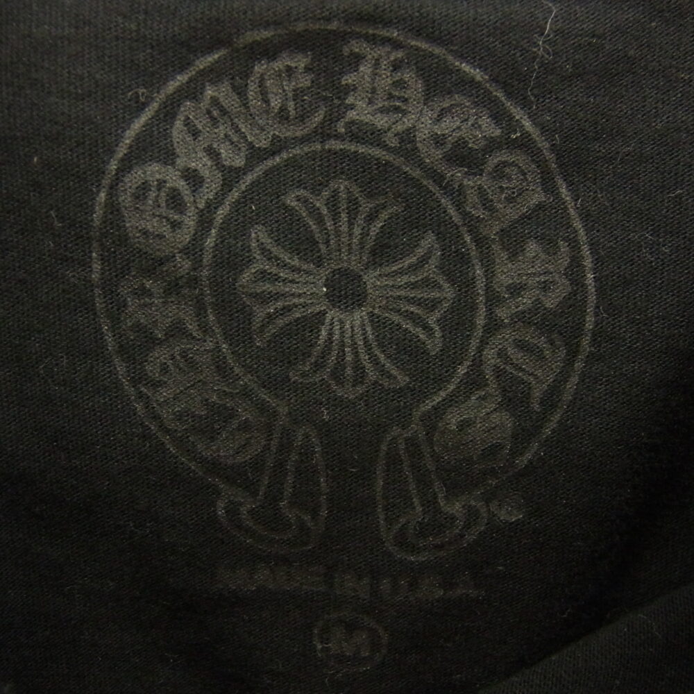CHROME HEARTS クロムハーツ(原本無) レシート付属 FLRL CRS HORSESHOE L/S バックホースシュー 袖フローラルクロス袖プリント 長袖Tシャツ ブラック系の買取実績画像3
