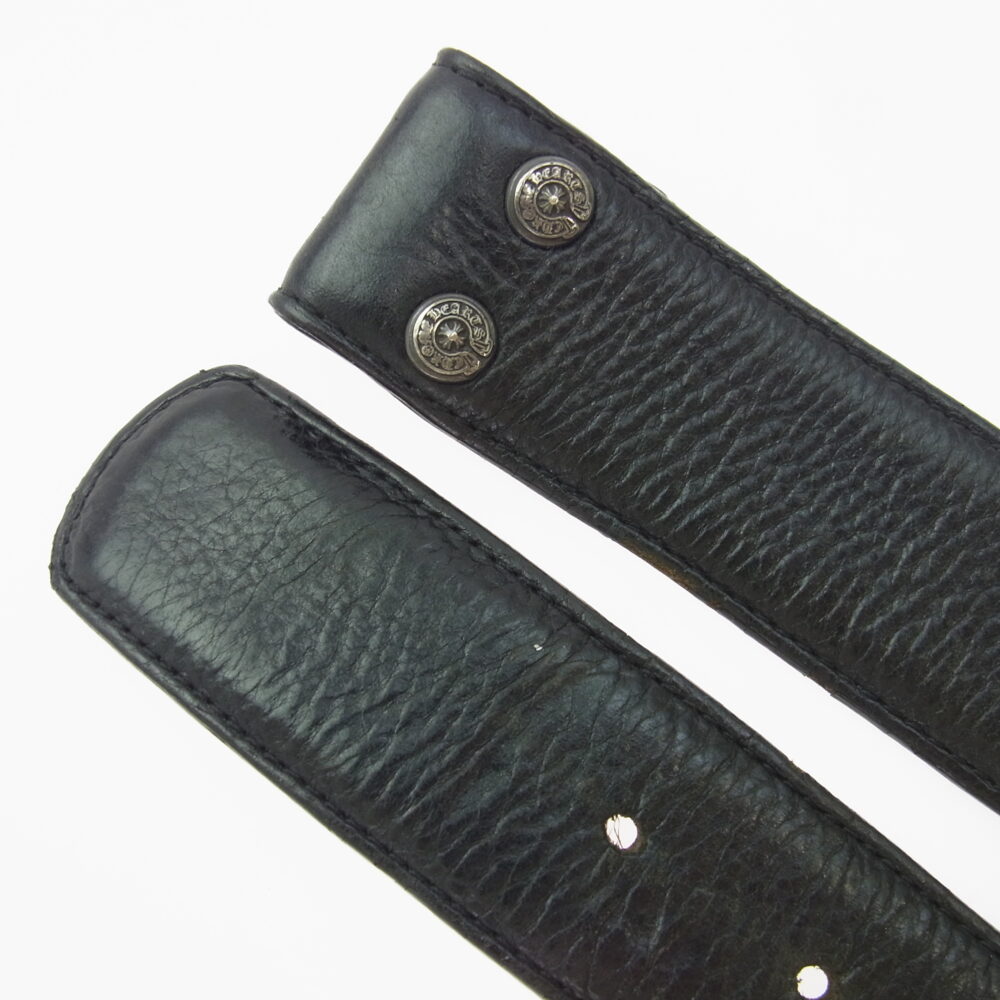 CHROME HEARTS クロムハーツ(原本無) STRAP PYRAMID ゼロピラミッド スタッズ レザー ベルトストラップ ブラック系の買取実績画像2