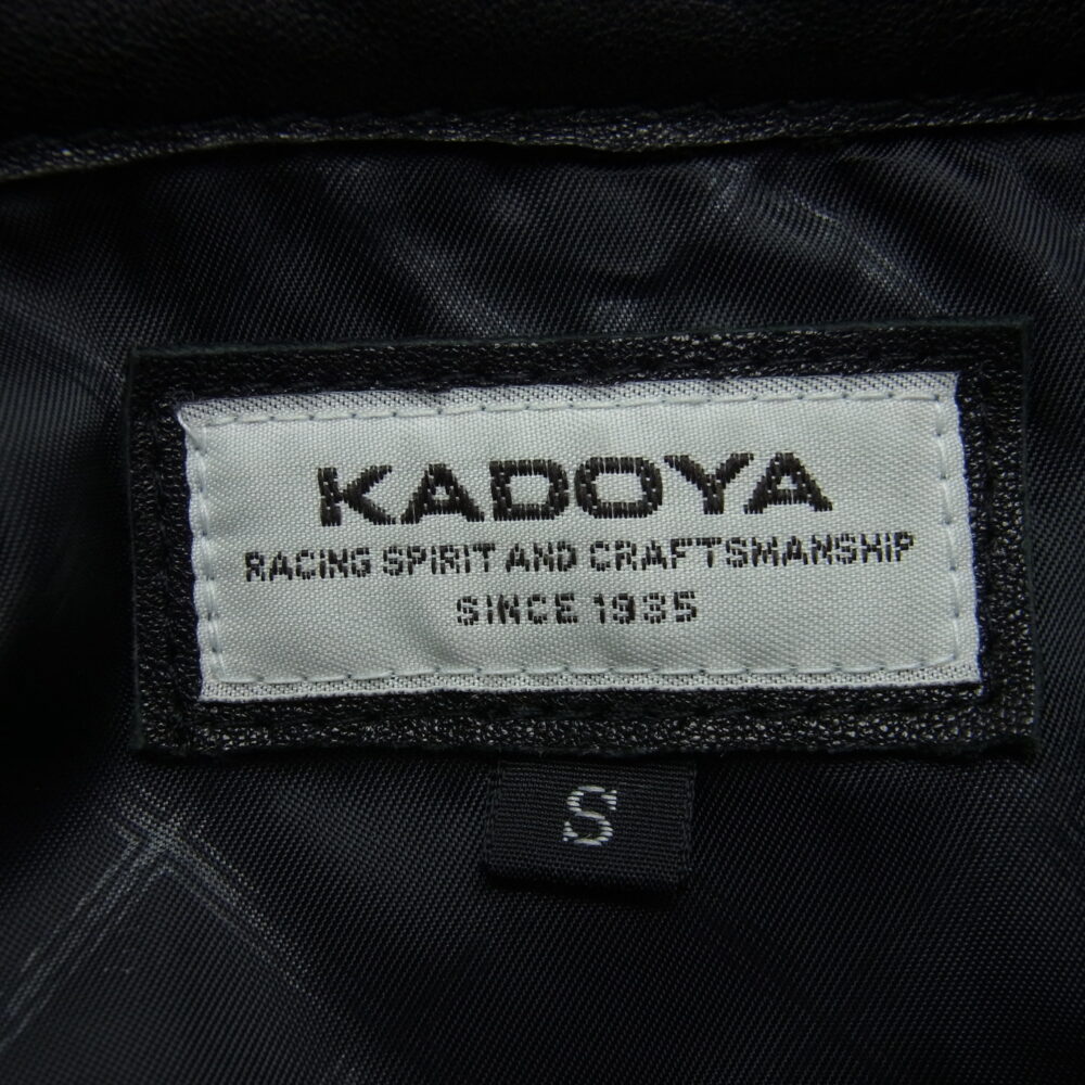 KADOYA カドヤ LXS1662-044 STALLION シングル ライダース ジャケット ブラック系の買取実績画像2