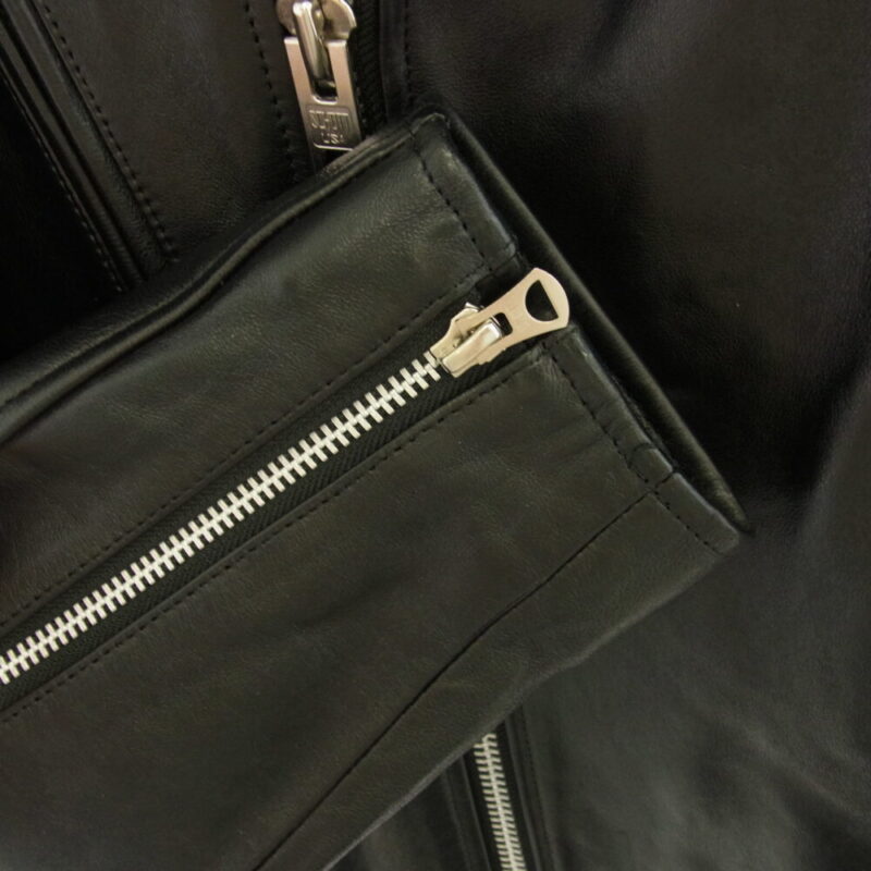 schott ショット 782-3950077 3101048 NEW DOUBLE BREAST RIDERS シープレザー セミダブル ライダースジャケット ブラック系の買取実績画像1