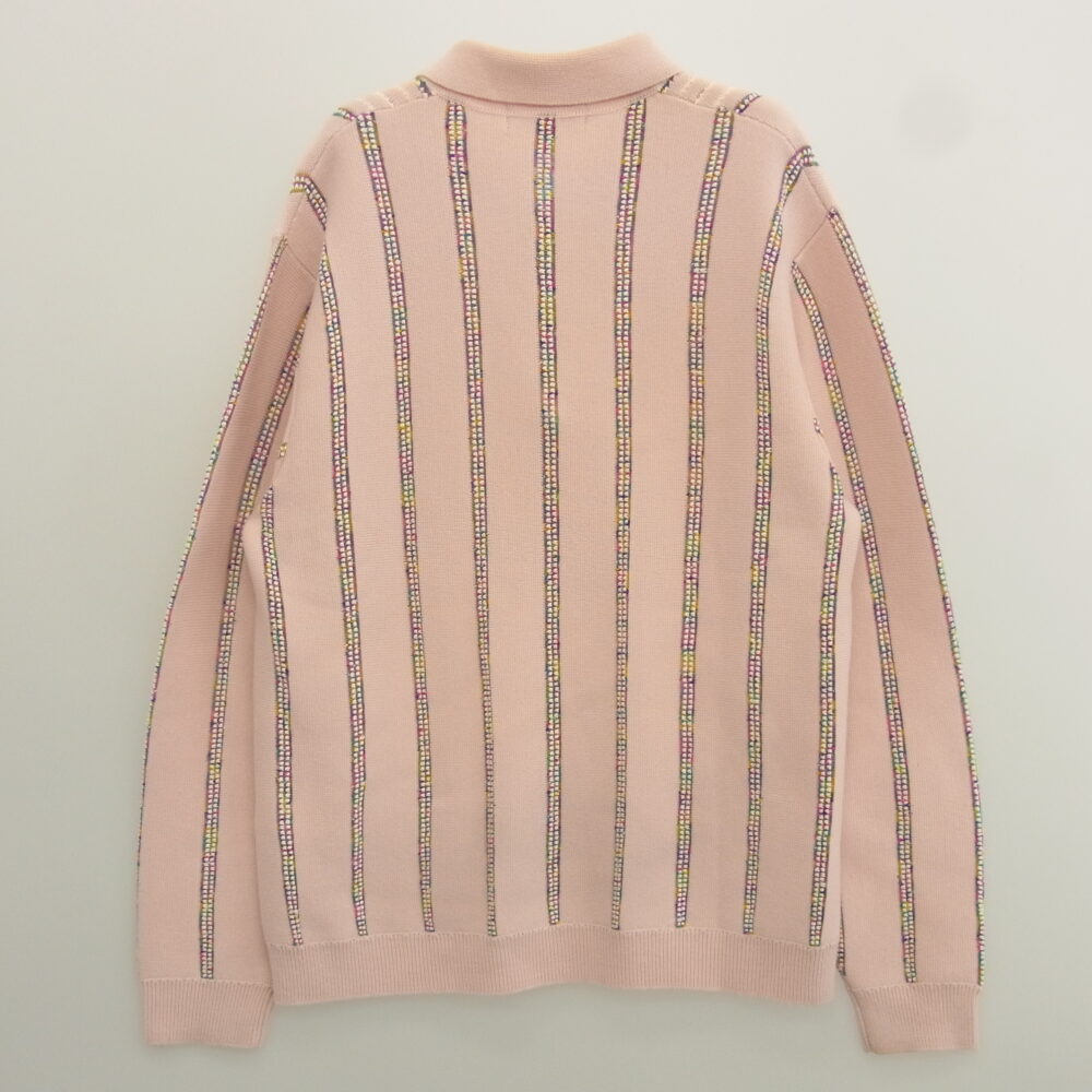 Supreme シュプリーム 24AW RN101837 Speckle Stripe Zip Up Cardigan ジップアップ 長袖 カーディガン ピンク系の買取実績画像2