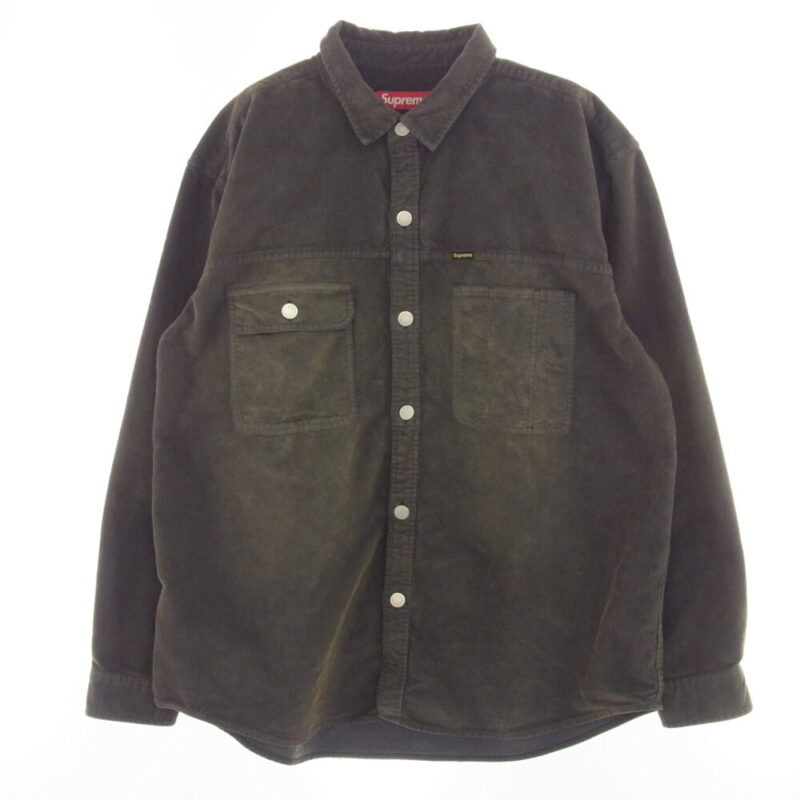 Supreme シュプリーム 25SS Washed Corduroy Shirt ウォッシュド コーデュロイ 長袖 シャツ ブラウン系の買取実績画像1