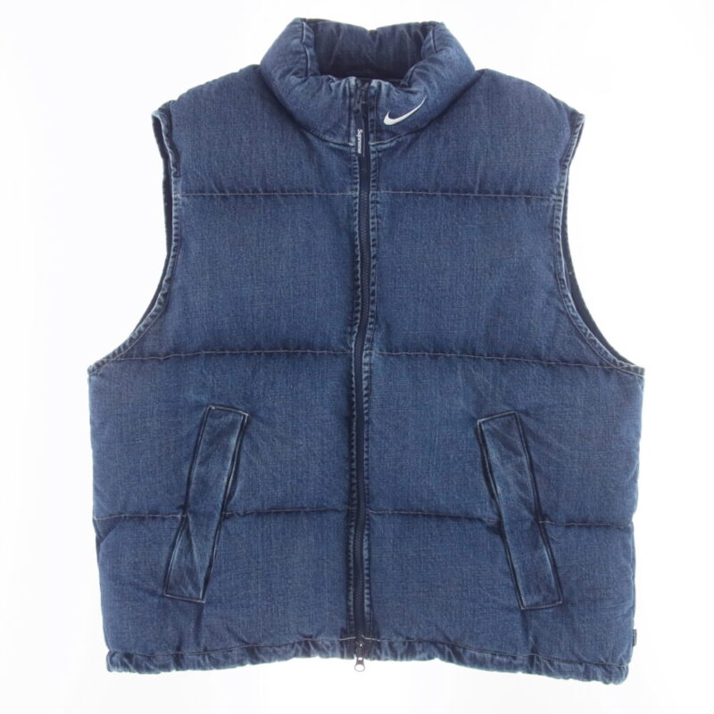 Supreme シュプリーム 24SS FQ0323-010 NIKE Denim Puffer Vest ナイキ デニム パファー ベスト インディゴブルー系の買取実績画像1