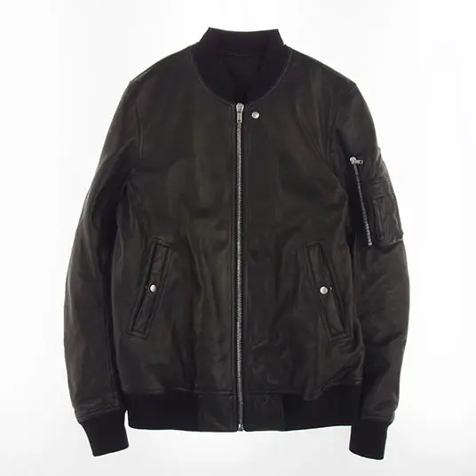 リックオウエンス　レザージャケット リックオウエンス 23AW RU02C7789-LNV LUXOR期 レザー ボンバー