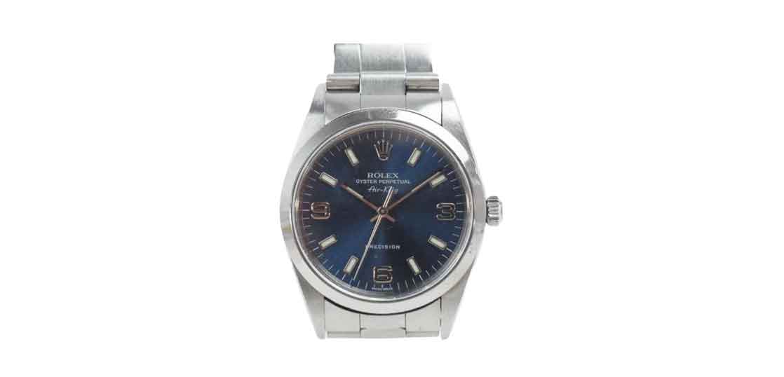 ロレックス 14000M K番 01年 エアキング 青文字盤 SS AT オートマチック ウォッチ シルバー 買取実績