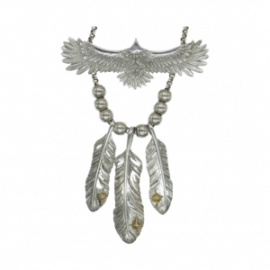 SAAD サード シルバー イーグル フェザー ビーズ カスタム ネックレス シルバー系 買取実績