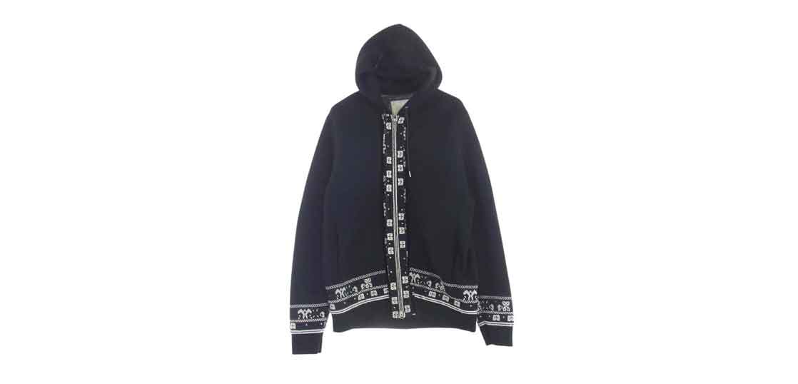 SACAI 19AW チロリアン柄 刺繍パーカー サイズ1 19-02100M