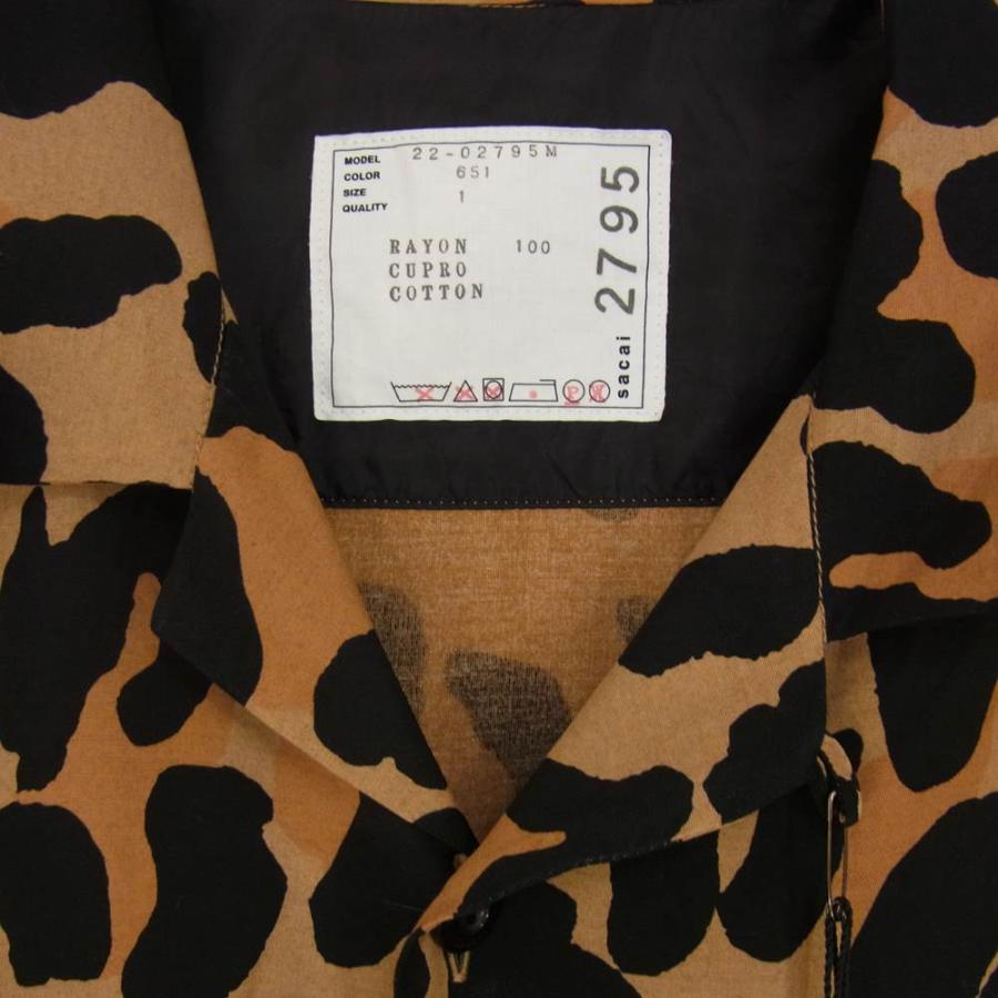 サカイ 22SS 22-02795M Leopard Print Bowling Shirt 買取実績 画像