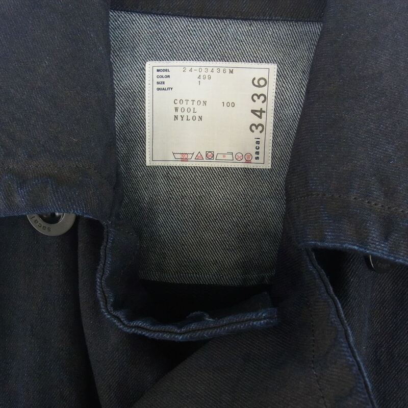 サカイ 24AW 24-03436M denim jacket デニムジャケット ダブルフェイス デニムコート 買取実績 画像