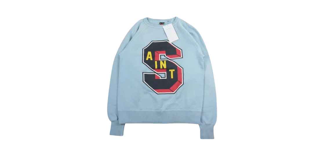 セントマイケル 22AW DT SWT SHIRT ST クルーネック スウェット ブルー 買取実績