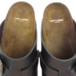 サンローラン 687617 スムースレザー ニコルズ クロッグ サンダル ブラック 買取実績 画像