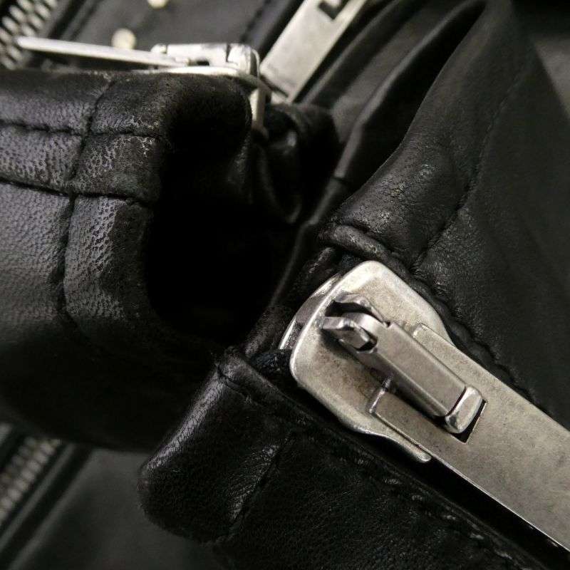 サンローラン 533659 YC2QO STUDDED LEATHER MOTORCYCLE JACKET スタッズ モーターサイクル レザー ライダースジャケット 買取実績 画像