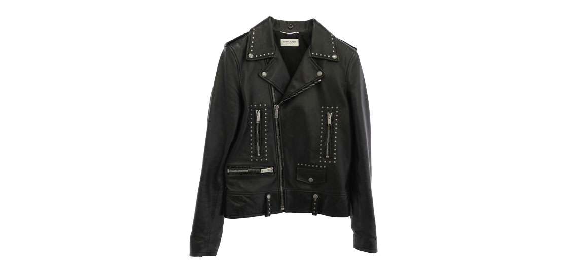 サンローラン 533659 YC2QO STUDDED LEATHER MOTORCYCLE JACKET 買取実績