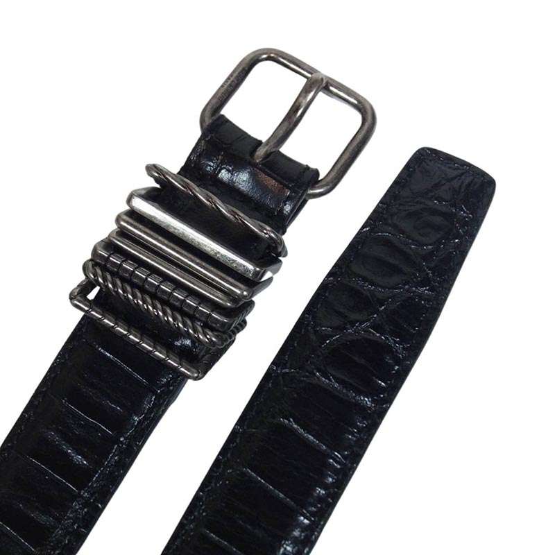 サンローラン 649240 型押し レザー ベルト 買取実績 画像