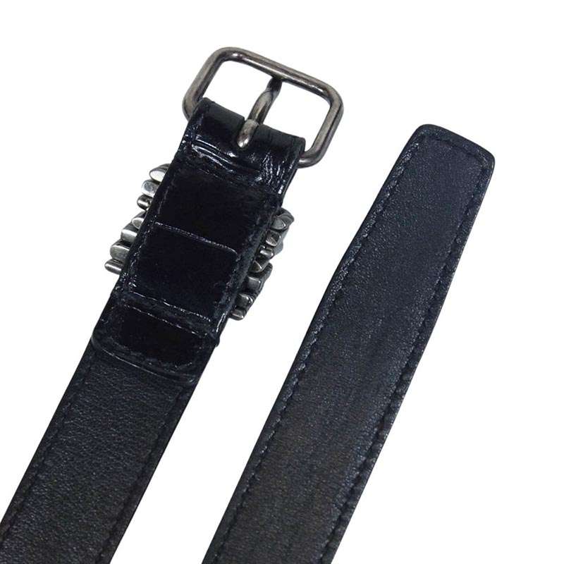 サンローラン 649240 型押し レザー ベルト 買取実績 画像