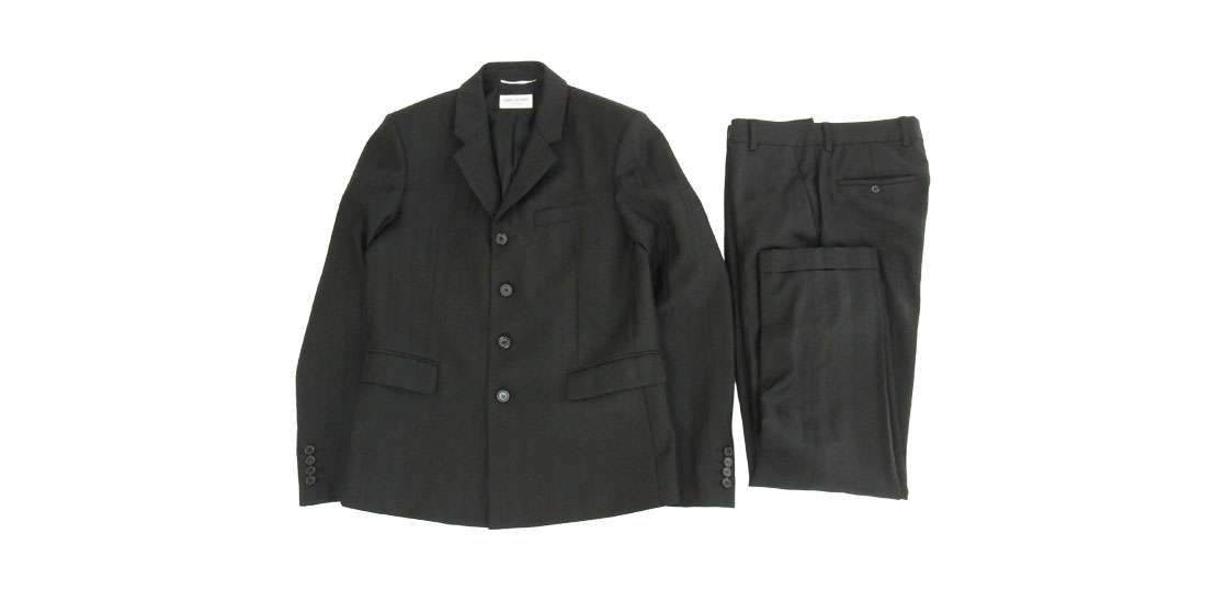 ロロピアーナ生地◎イヴサンローラン　セットアップ　ジャケット　パンツ　ダブル ロロピアーナ生地◎イヴサンローラン セットアップ ジャケット