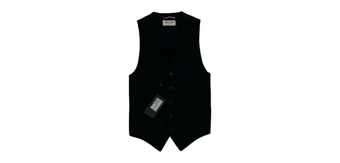 サンローラン 370568 Y639H エディ期 裏地シルク100% ウールギャバジン クラシック ベスト 買取実績