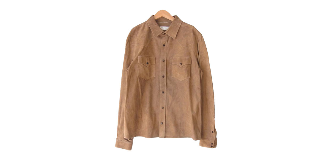 サンローラン 504921 YC2LW ヌバック スエード レザー シャツ 買取実績