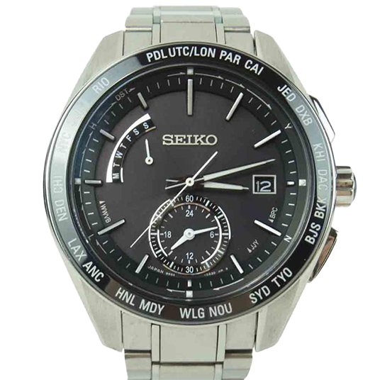 セイコー 8B54-0BC0 SAGA167 ブライツ ワールドタイム ソーラー 腕時計 買取実績 画像