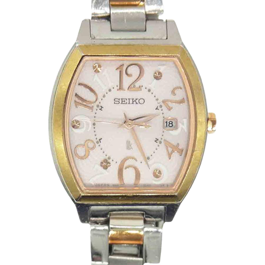 セイコー ルキア 1B22-0BC0 電波ソーラー 革バンド SEIKO - セイコー ルキア 1B22-0BC0 電波ソーラー 革バンドの通販 by