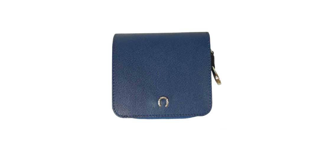 ソメスサドル ピルエット 牛革 二つ折り レザー ウォレット ネイビー系買取実績