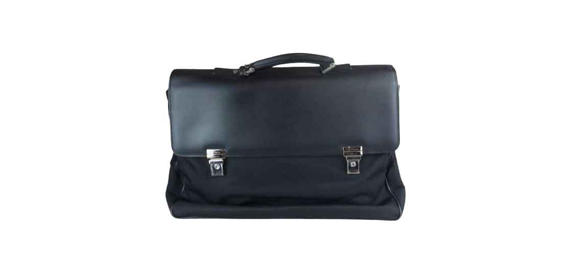 エステーデュポン プッシュロック ブリーフケース ビジネス バッグ ブラック 買取実績