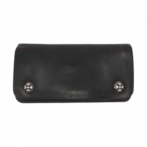 ストップライト BOOTS LEATHER アイアンクロスボタン レザー ロング ウォレット ブラック 買取実績