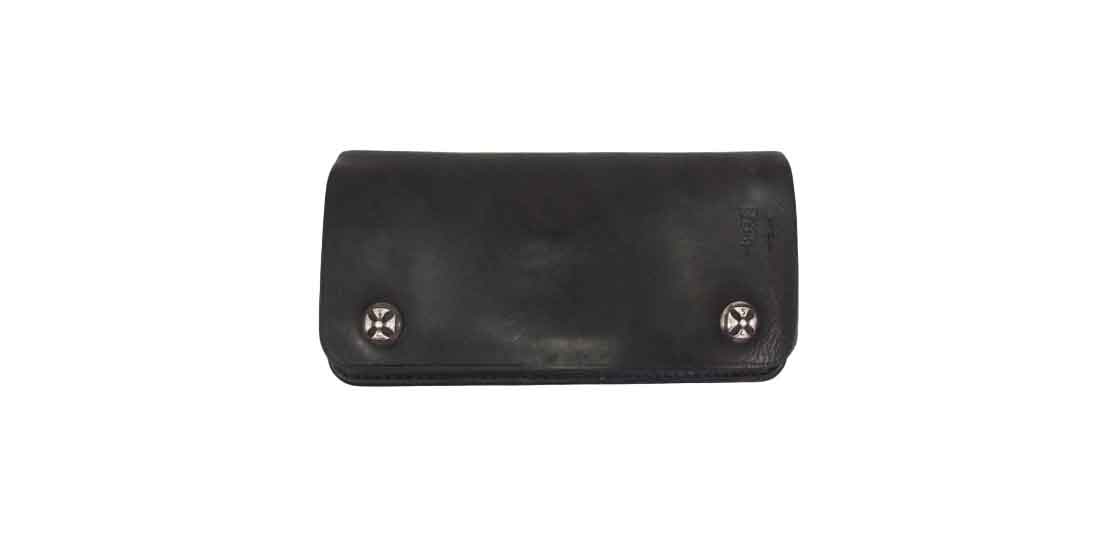 ストップライト BOOTS LEATHER アイアンクロスボタン レザー ロング ウォレット ブラック 買取実績