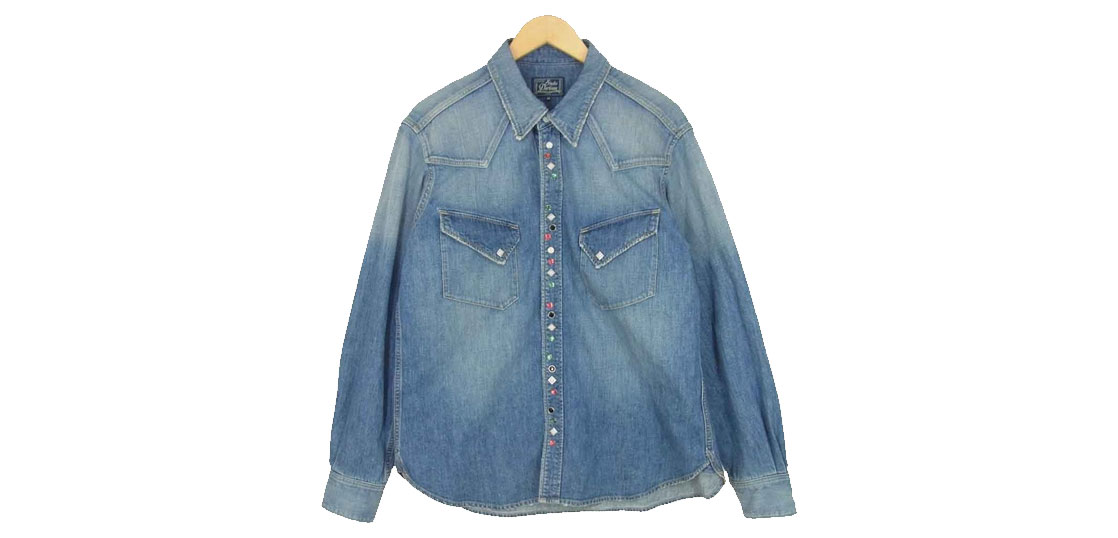 ステュディオダルチザン エイジング加工 スタッズ デニムシャツ 買取実績